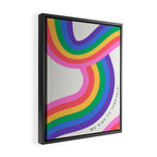 Colorful retro rainbow quote art texture print Framed Canvas Print Gallery Image 2