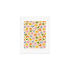 Colorful retro star shape art pattern Art Print Gallery Image 1