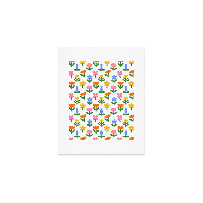 Colorful spring flower art pattern Art Print Gallery Image 1