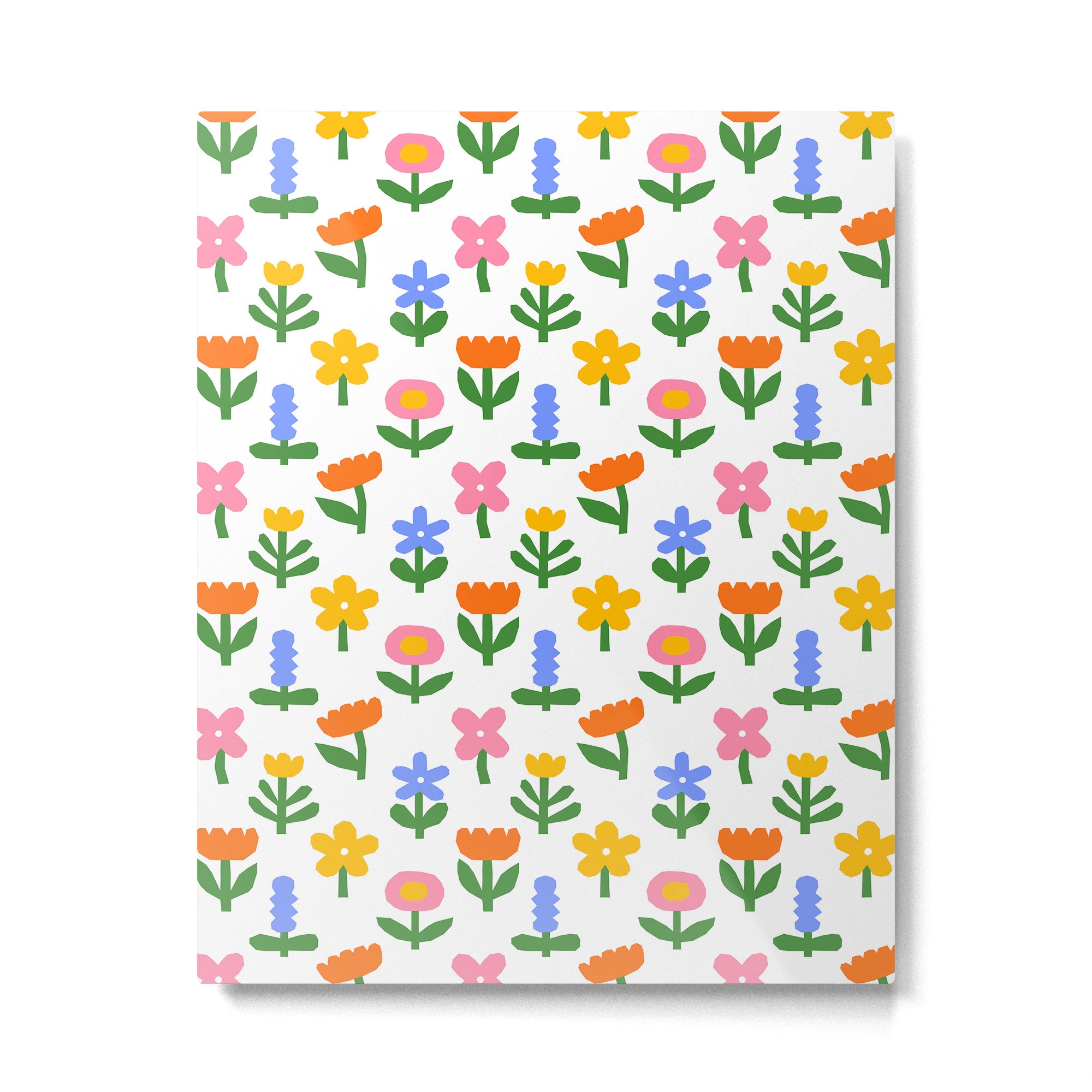Colorful spring flower art pattern Metal Print Gallery Image 6