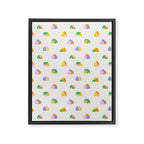 Colorful toy house city pattern Framed Canvas Print Gallery Image 8