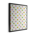 Colorful toy house city pattern Framed Canvas Print Gallery Image 2