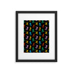 Colorful toy soldier doodle art pattern Framed Art Print Gallery Image 6