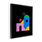 Colorful trendy geometric art illustration Framed Canvas Print Gallery Image 2