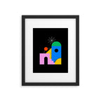 Colorful trendy geometric art illustration Framed Art Print Gallery Image 5