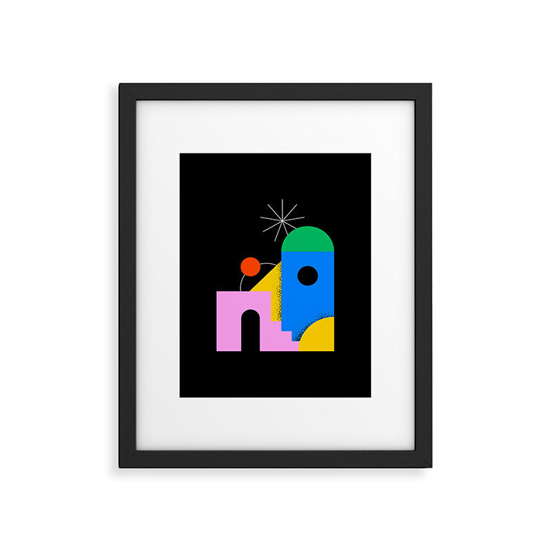 Colorful trendy geometric art illustration Framed Art Print Gallery Image 5
