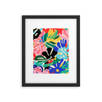Colorful tropical plant leaves art pattern Framed Art Print Gallery Image 6