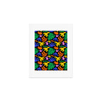 Colorful tropical summer nature art pattern Art Print Gallery Image 1