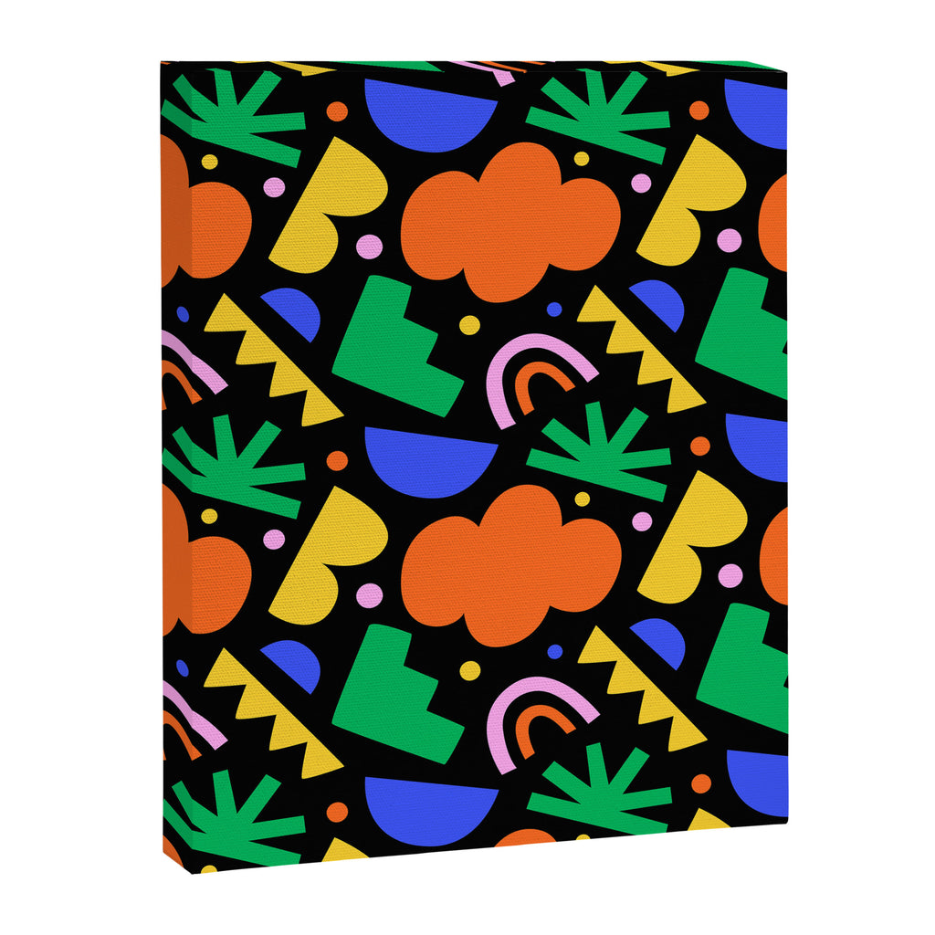 Creative colorful organic shape art pattern Canvas Print Gallery Image 8