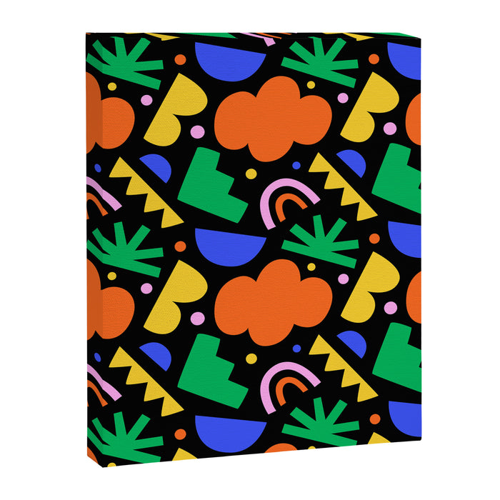 Creative colorful organic shape art pattern Canvas Print Gallery Image 1