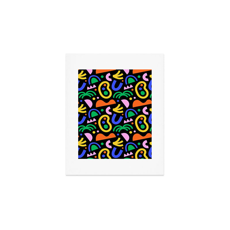 Creative colorful organic shape art pattern Art Print Gallery Image 1