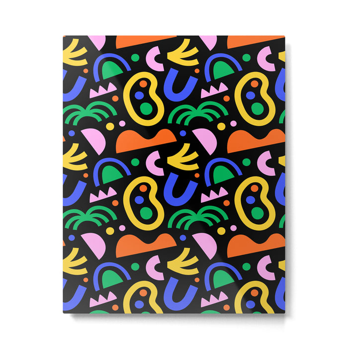 Creative colorful organic shape art pattern Metal Print Gallery Image 1