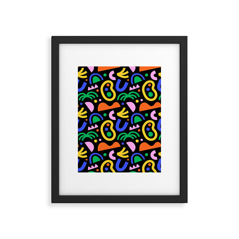 Creative colorful organic shape art pattern Framed Art Print Gallery Image 6