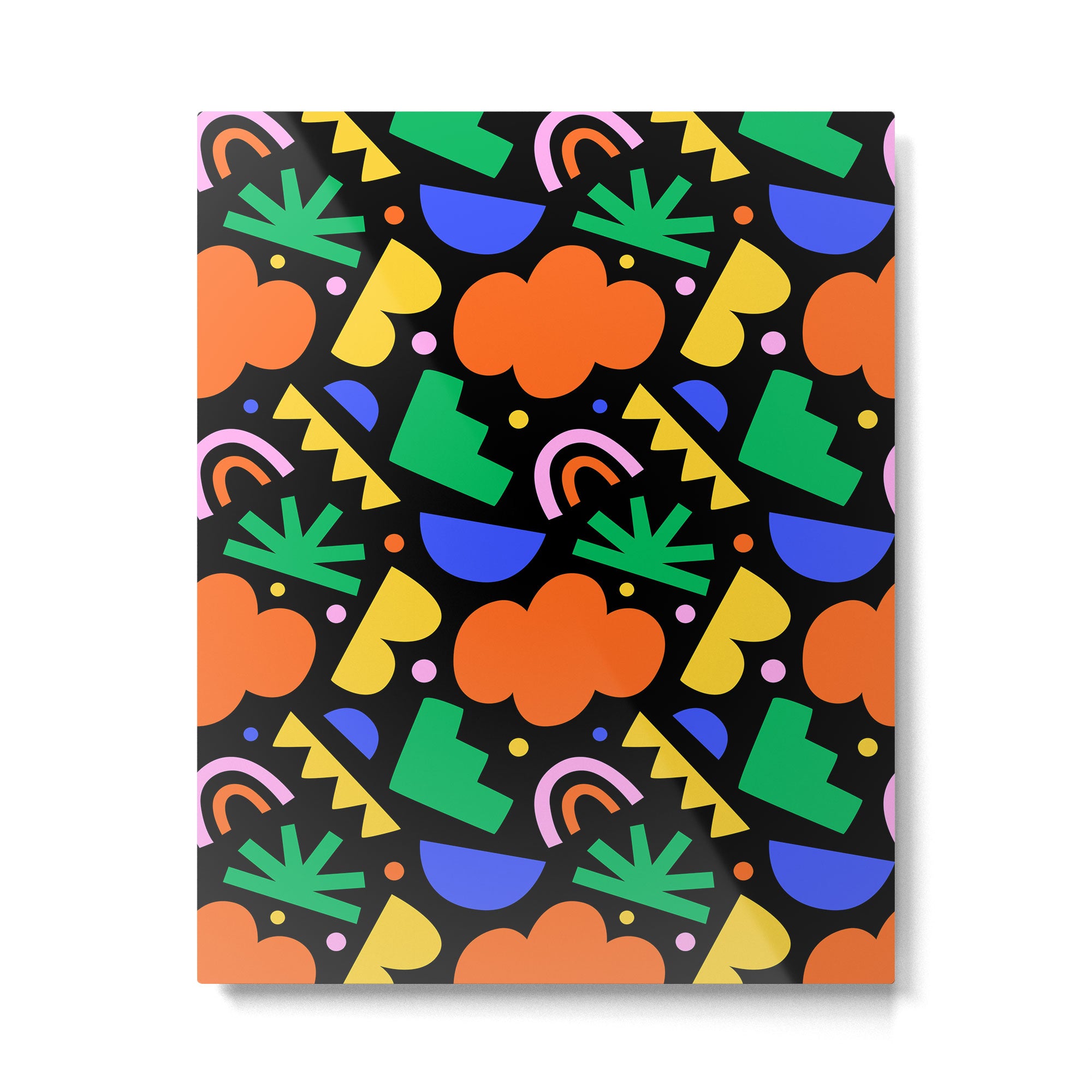 Creative colorful organic shape art pattern Metal Print Gallery Image 6