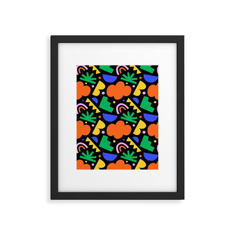 Creative colorful organic shape art pattern Framed Art Print Gallery Image 6