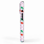 Cute pink cherry fruit checkered pattern iPhone Case Gallery Image 2