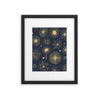Firework display doodle art pattern Framed Art Print Gallery Image 6