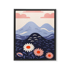Flower mountain nature landscape art	 Framed Canvas Print Gallery Image 6