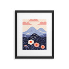 Flower mountain nature landscape art	 Framed Art Print Gallery Image 5