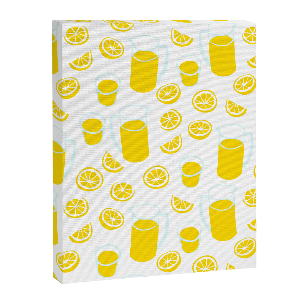Fresh lemonade fruit drink cartoon pattern Canvas Print Gallery Image 8