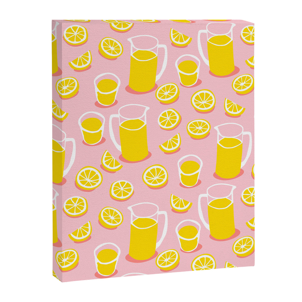 Fresh lemonade fruit drink cartoon pattern Canvas Print Gallery Image 8
