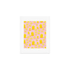 Fresh lemonade fruit drink cartoon pattern Art Print Gallery Image 1