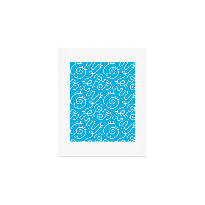 Fun abstract line doodle art pattern Art Print Gallery Image 1
