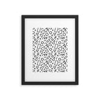 Fun black and white doodle shape  pattern Framed Art Print Gallery Image 6
