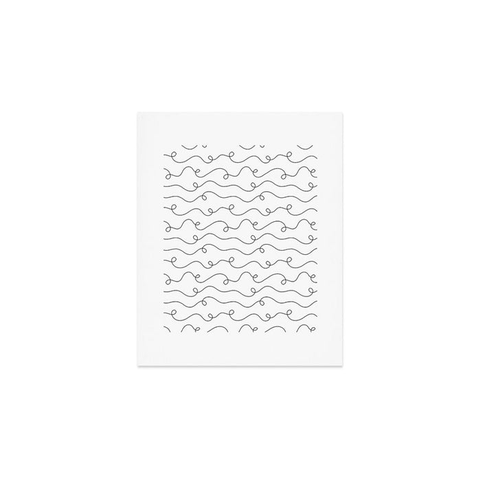 Fun black and white line doodle art pattern Art Print Gallery Image 1