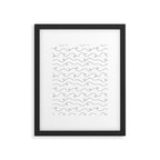 Fun black and white line doodle art pattern Framed Art Print Gallery Image 6