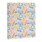 Fun colorful abstract line doodle art pattern Canvas Print Gallery Image 8
