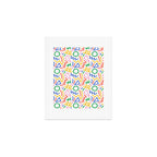 Fun colorful abstract line doodle art pattern Art Print Gallery Image 1
