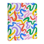 Fun colorful abstract line doodle pattern Canvas Print Gallery Image 8
