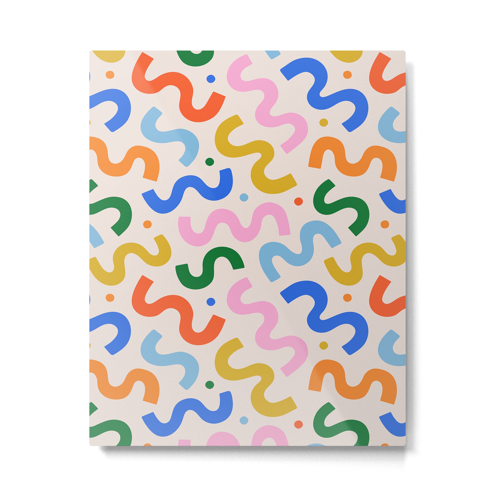 Fun colorful abstract organic shape art pattern Metal Print Gallery Image 6