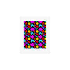 Fun colorful abstract star shape pattern Art Print Gallery Image 1