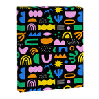 Fun colorful abstract summer shape pattern Canvas Print Gallery Image 8