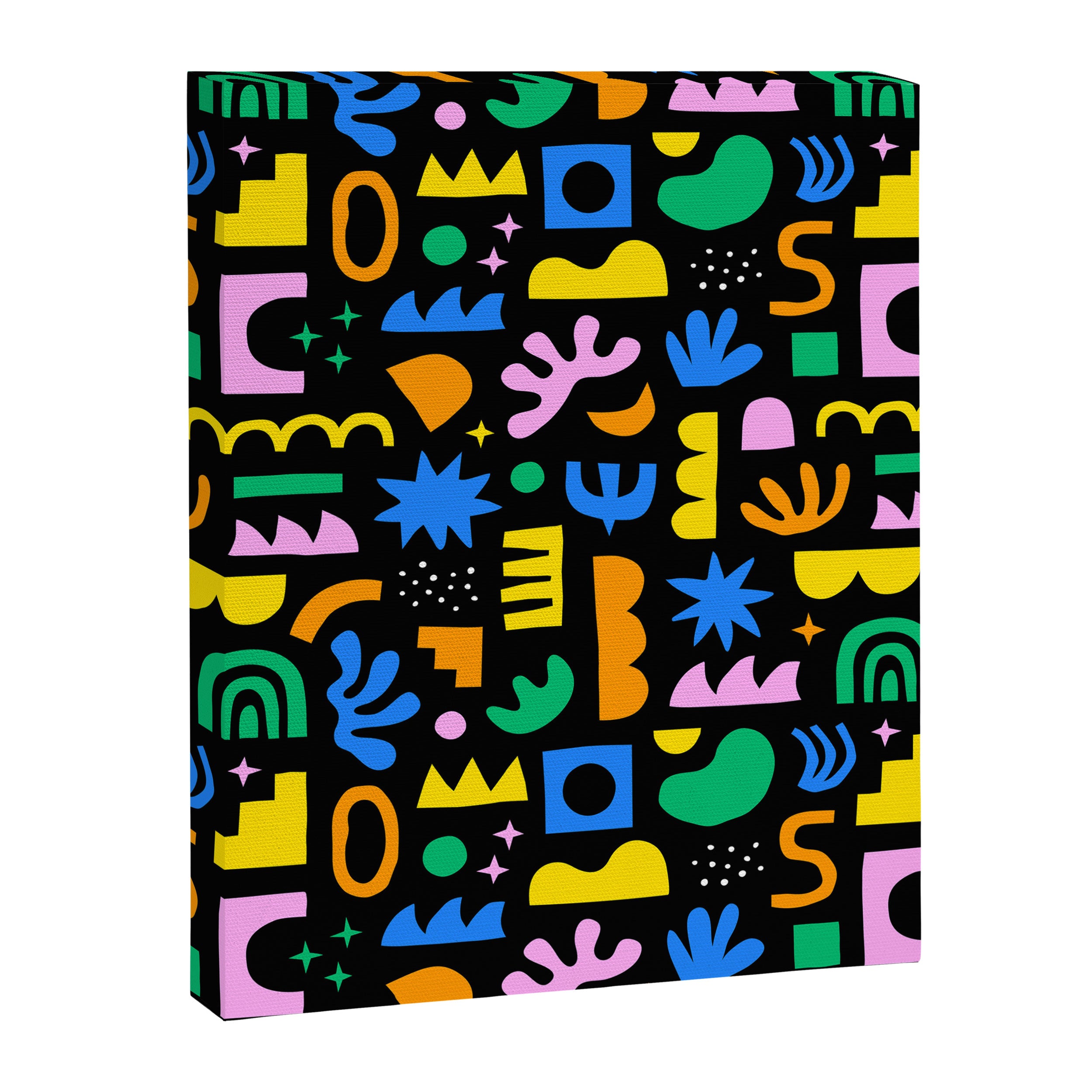Fun colorful abstract summer shape pattern Canvas Print Gallery Image 8