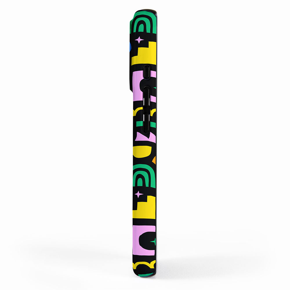 Fun colorful abstract summer shape pattern iPhone Case Gallery Image 2