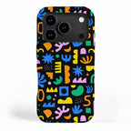 Fun colorful abstract summer shape pattern iPhone Case Gallery Image 1