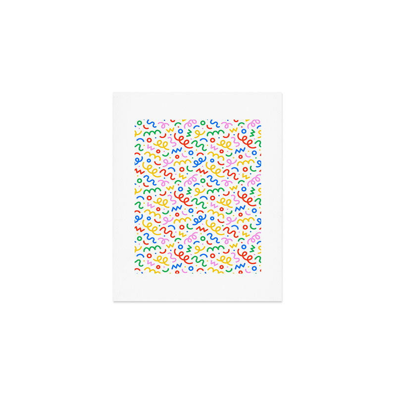 Fun colorful doodle art pattern Art Print Gallery Image 1