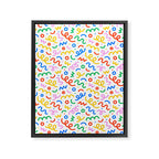 Fun colorful doodle art pattern Framed Canvas Print Gallery Image 8
