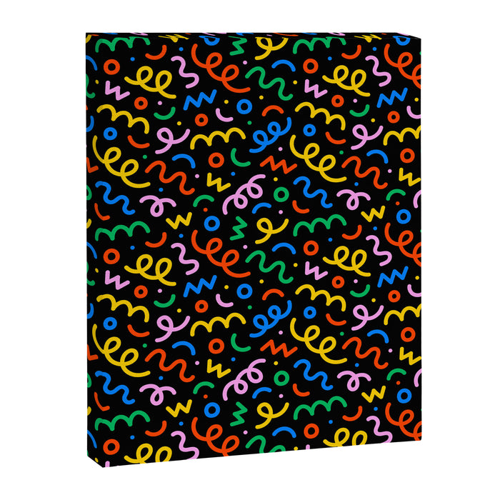 Fun colorful doodle art pattern Canvas Print Gallery Image 1