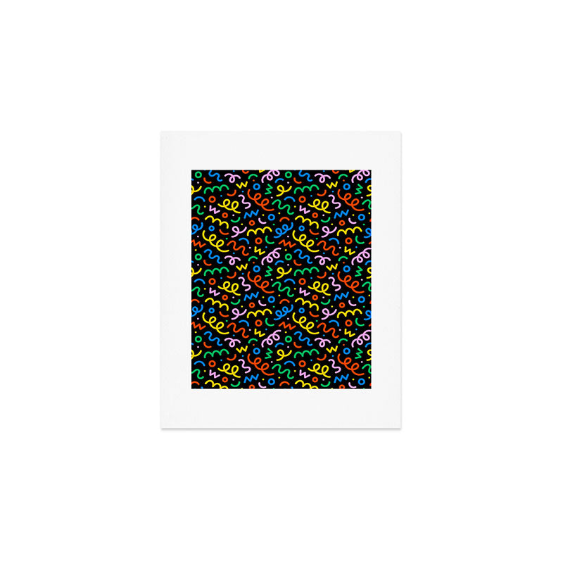Fun colorful doodle art pattern Art Print Gallery Image 1