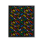 Fun colorful doodle art pattern Framed Canvas Print Gallery Image 8