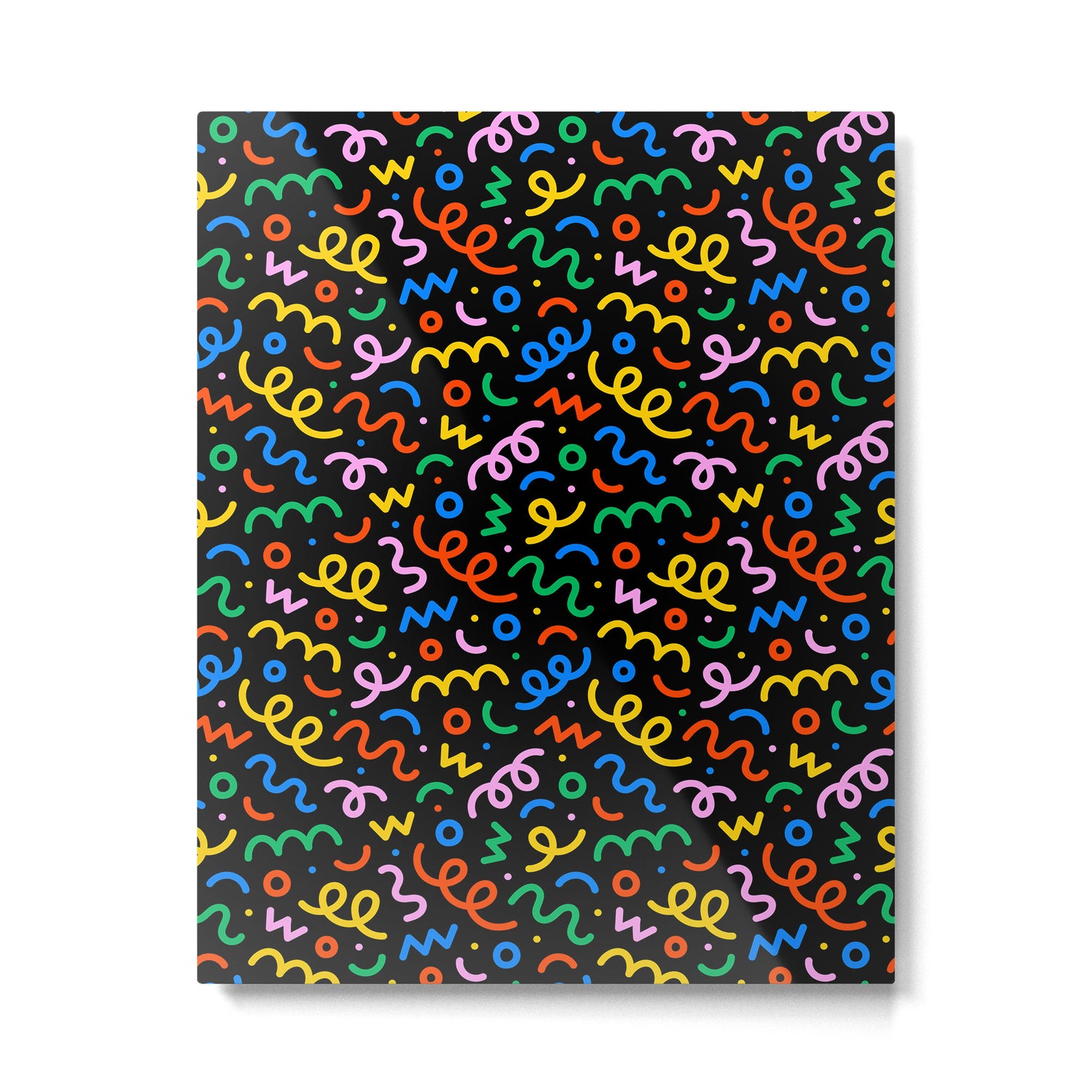 Fun colorful doodle art pattern Metal Print Gallery Image 6