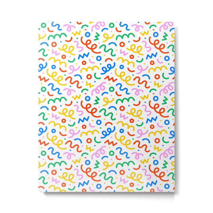 Fun colorful doodle art pattern Metal Print Gallery Image 1