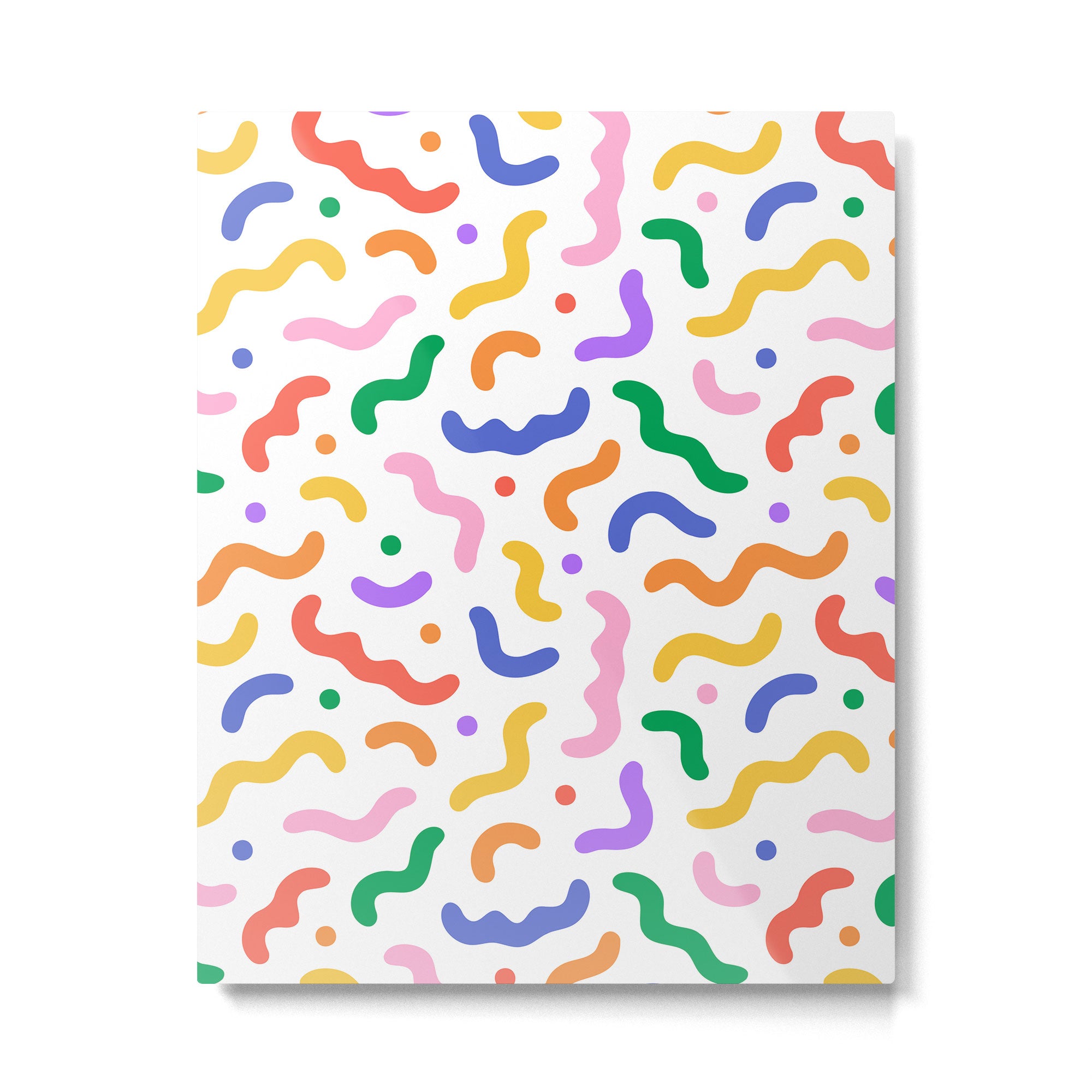 Fun colorful line doodle art pattern Metal Print Gallery Image 6