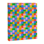 Fun colorful puzzle piece shape pattern Canvas Print Gallery Image 8