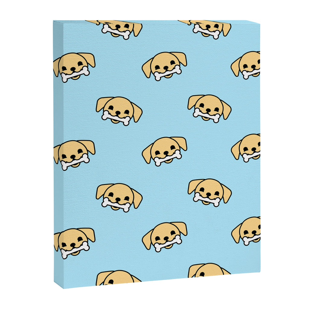 Fun dog pet cartoon pattern Canvas Print Gallery Image 8