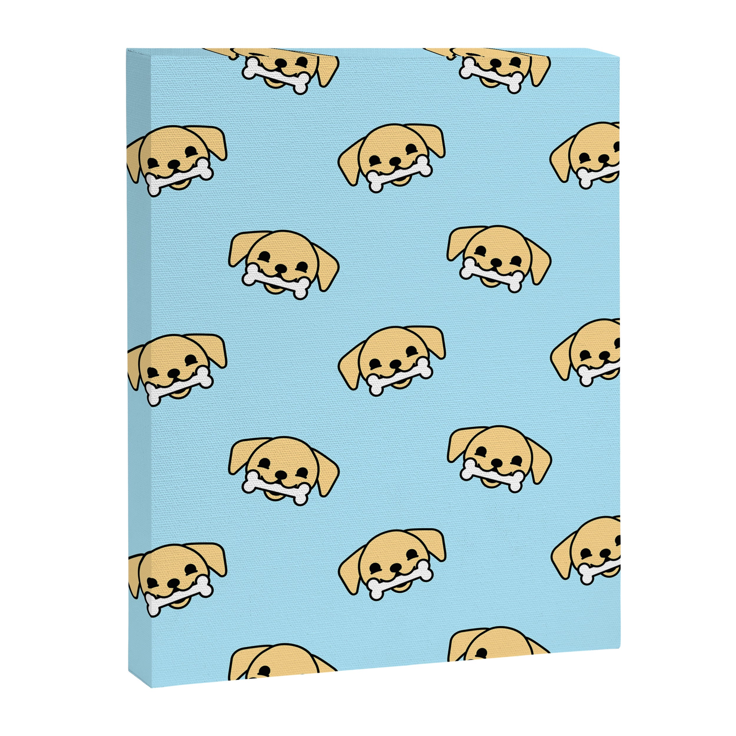 Fun dog pet cartoon pattern Canvas Print Gallery Image 8